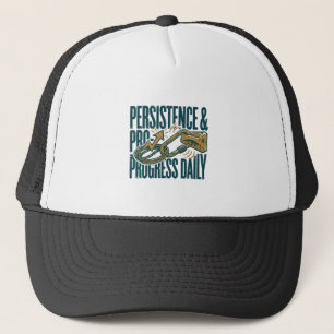 Gorra De Camionero Perseverancia y Progreso Motivación Diaria para Co