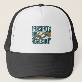 Gorra De Camionero Persistence & Progress Daily Motivational Trucker 