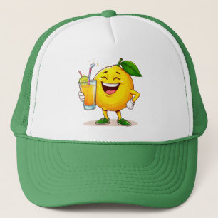 Gorra De Camionero Personaje de dibujos animados de limón feliz soste