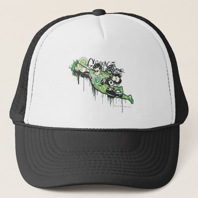 Gorra De Camionero Personaje de graffiti de linterna verde (Anverso)