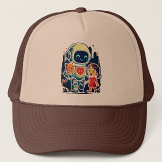 Gorra De Camionero Personajes de IA y Robot – Colección de Diseño Fut