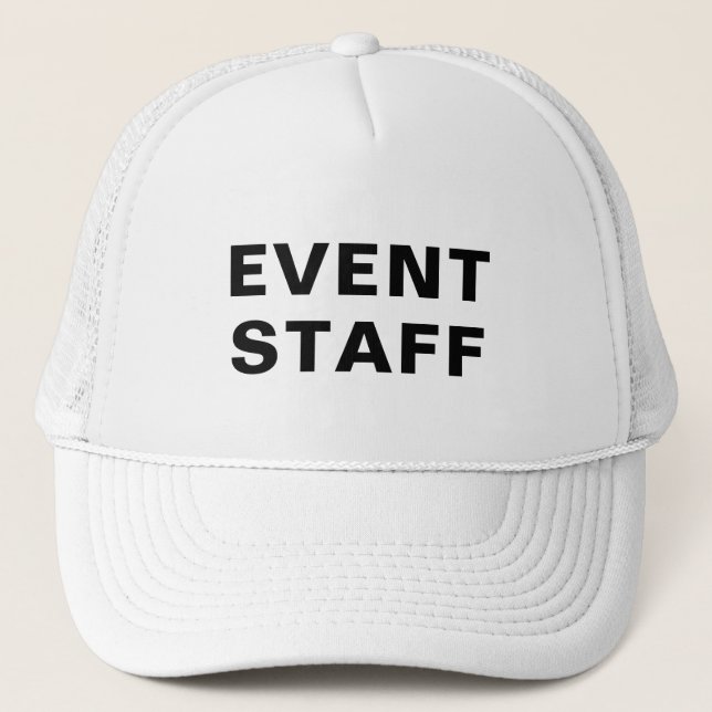 Gorra De Camionero Personal de eventos - presupuesto simple (Anverso)