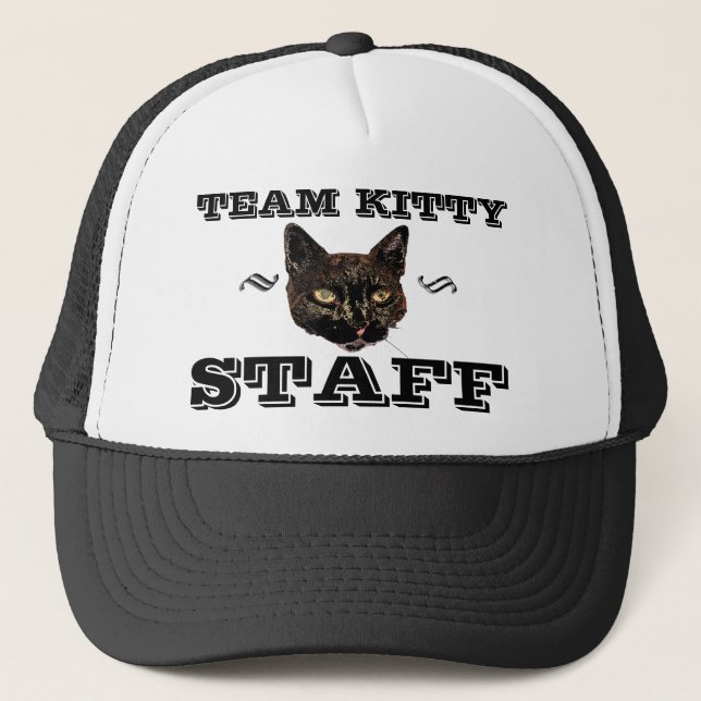 Gorra De Camionero PERSONAL del gatito del equipo (Anverso)
