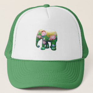 Gorra De Camionero Personalice las flores animales de África de la se