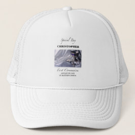 Gorra De Camionero Personalice, niño, primera comunión azul