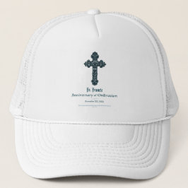 Gorra De Camionero Personalice, sacerdote del aniversario de la