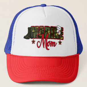 Gorra De Camionero Personaliza a la mamá marina con etiqueta de perro
