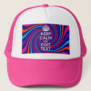 Gorra De Camionero Personaliza tu texto de mantener la calma en multi