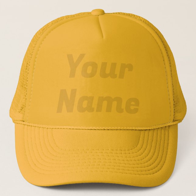 Gorra De Camionero Personalizable amarillo (Anverso)