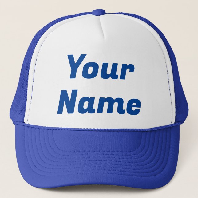 Gorra De Camionero Personalizable azul real (Anverso)