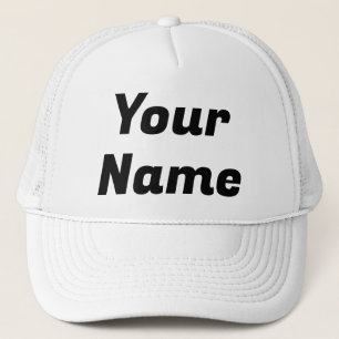 Gorra De Camionero Personalizable blanco y negro