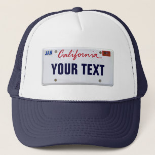 Gorra De Camionero (Personalizable) California License Plate