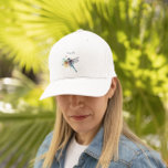 Gorra De Camionero Personalizable colorido de la libélula<br><div class="desc">pintura acuarela de una hermosa libélula colorida sosteniendo una ramita sobre un fondo blanco</div>