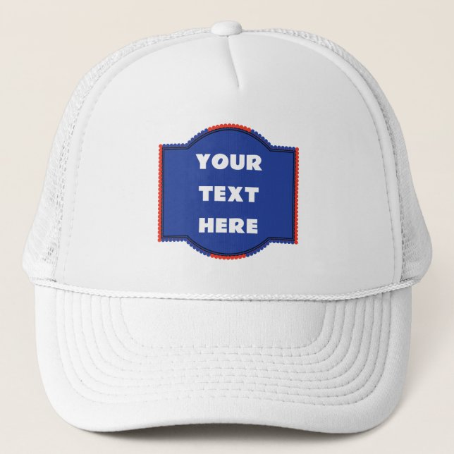 Gorra de camionero personalizable con insignia de  (Anverso)
