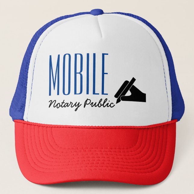 Gorra De Camionero Personalizable de bolígrafo móvil de notario públi (Anverso)