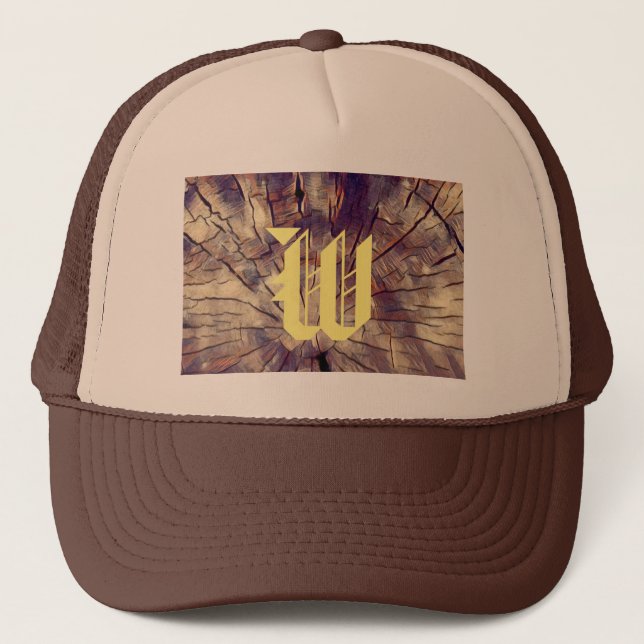 Gorra De Camionero Personalizable de fondo de tronco de árbol de made (Anverso)