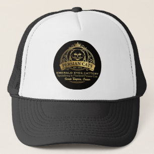 Gorra de camionero personalizable de gatería persa