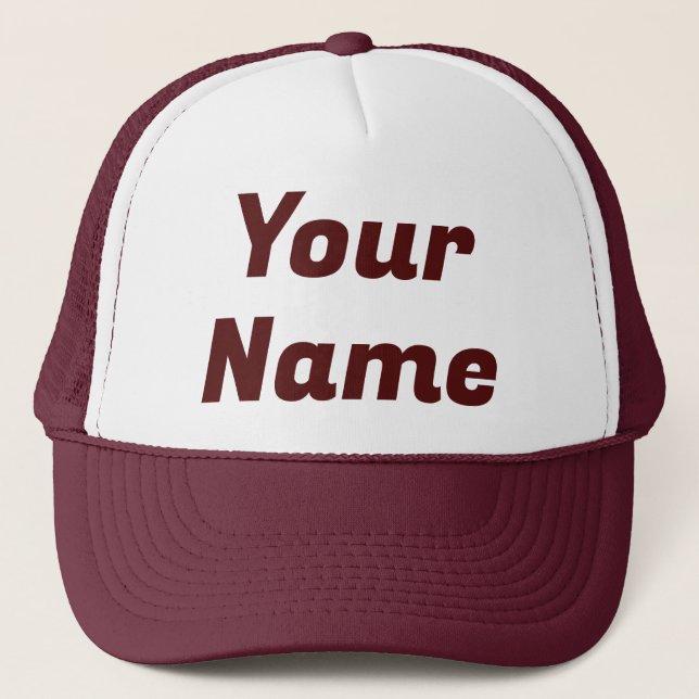 Gorra De Camionero Personalizable de Maroon (Anverso)