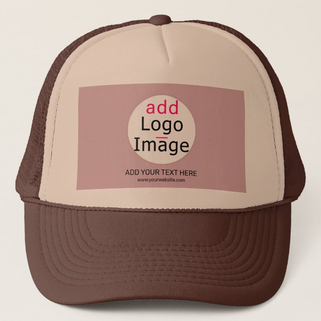 Gorra De Camionero Personalizable de negocios moderno Dusty Rosa Hue (Anverso)