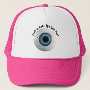 Gorra De Camionero ¡personalizable espeluznante Peek-a-Boo! ¡Los Ojos