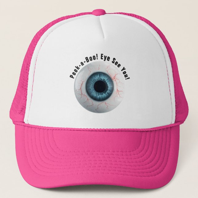 Gorra De Camionero ¡personalizable espeluznante Peek-a-Boo! ¡Los Ojos (Anverso)