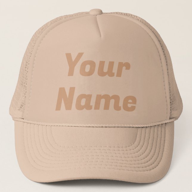 Gorra De Camionero Personalizable Khaki (Anverso)