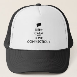 Gorra De Camionero Personalizable MANTENER CALMA Y AMAR CONECTICUADO