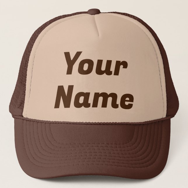 Gorra De Camionero Personalizable marrón (Anverso)
