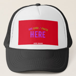 GORRA DE CAMIONERO PERSONALIZABLE MODERNO ESTILO MARCA ROJA BLANCA NE