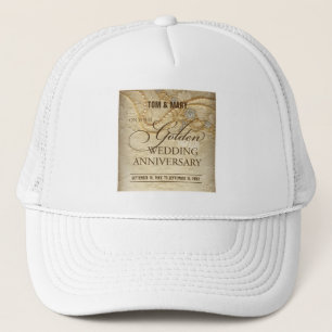 Gorra De Camionero Personalizable, Perlas del 50 aniversario Boda