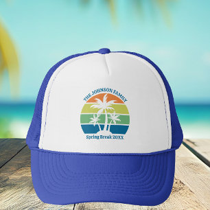 Gorra De Camionero Personalizable Tropical Island Trip Palmeras