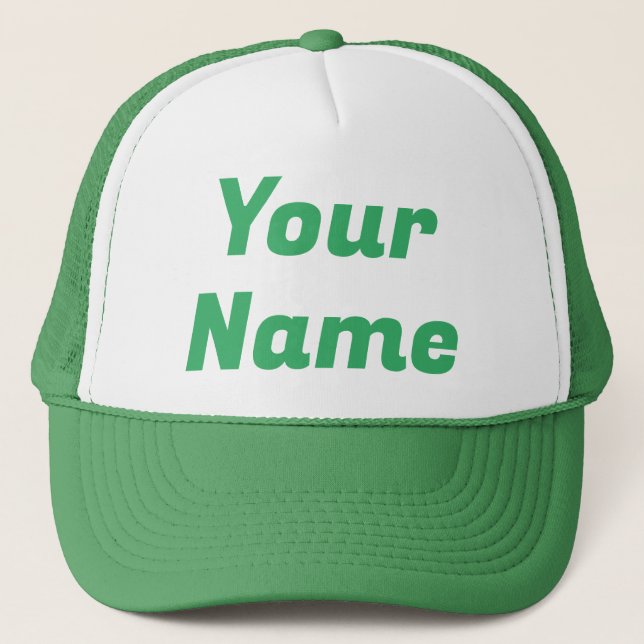 Gorra De Camionero Personalizable verde (Anverso)
