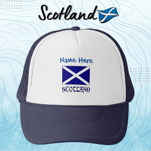 Gorra De Camionero Personalización azul de Escocia y la bandera escoc