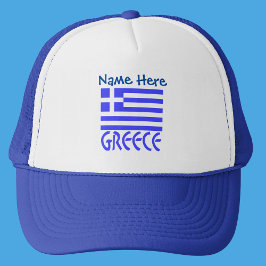 Gorra De Camionero Personalización azul de la bandera griega