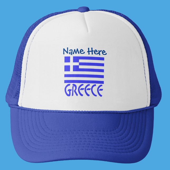 Gorra De Camionero Personalización azul de la bandera griega (Subido por el creador)