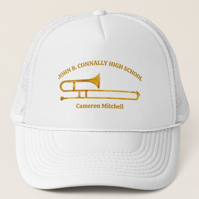 Gorra De Camionero Personalización de la banda de oro de la escuela s (Anverso)