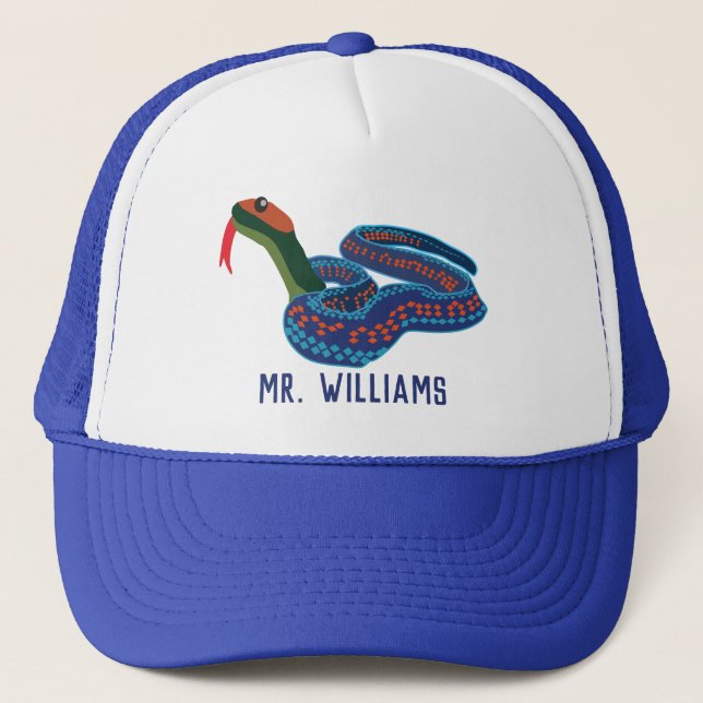 Gorra De Camionero Personalización de la serpiente de protección de l (Anverso)
