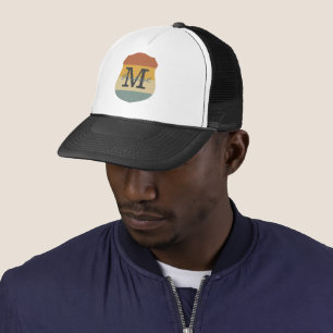 Gorra De Camionero Personalización de las iniciales de nombres rústic