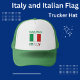 Gorra De Camionero Personalización verde de la bandera italiana y la  (Subido por el creador)