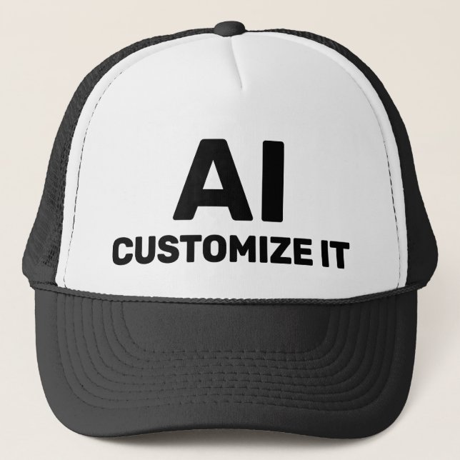 Gorra de camionero personalizada con AI™ (Anverso)