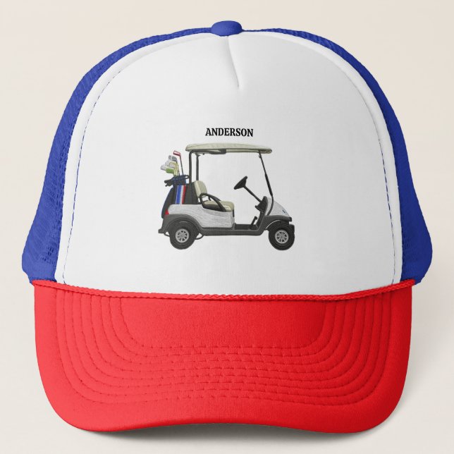 Gorra de Camionero Personalizada Golf Guy Cart Mon (Anverso)