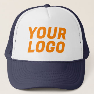 Gorra de camionero personalizada Navy & Orange
