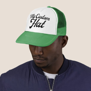 Gorra de camionero personalizada verde y blanca ma