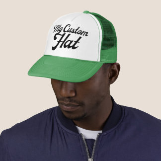 Gorra de camionero personalizada verde y blanca ma