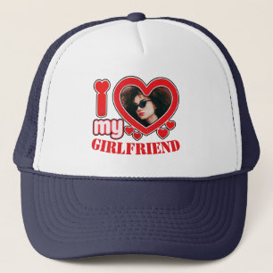 Gorra De Camionero Personalizado Amo Mi Novia Foto Textos