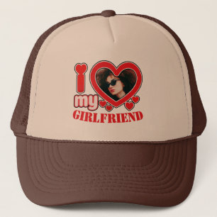 Gorra De Camionero Personalizado Amo Mi Novia Foto Textos