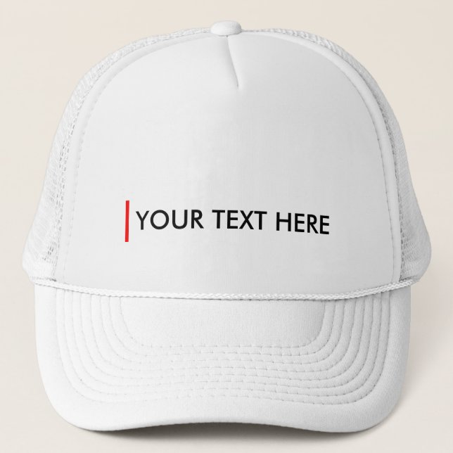 Gorra De Camionero Personalizado Añade Tu Texto Aquí Plantilla De Béi (Anverso)