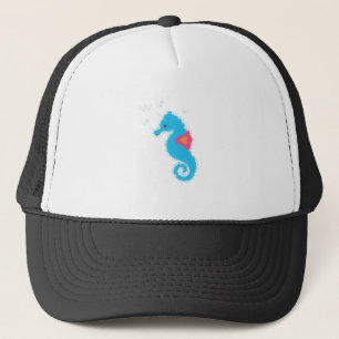 Gorra De Camionero Personalizado azul caballito de mar