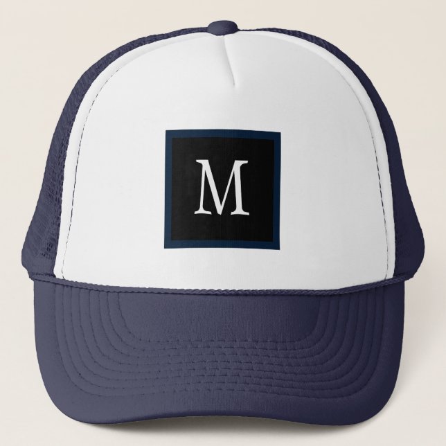 Gorra De Camionero Personalizado azul de la Marina Oscura Single Clas (Anverso)