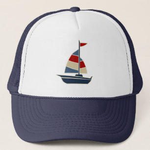 Gorra De Camionero Personalizado azul, rojo, poner crema náutico del